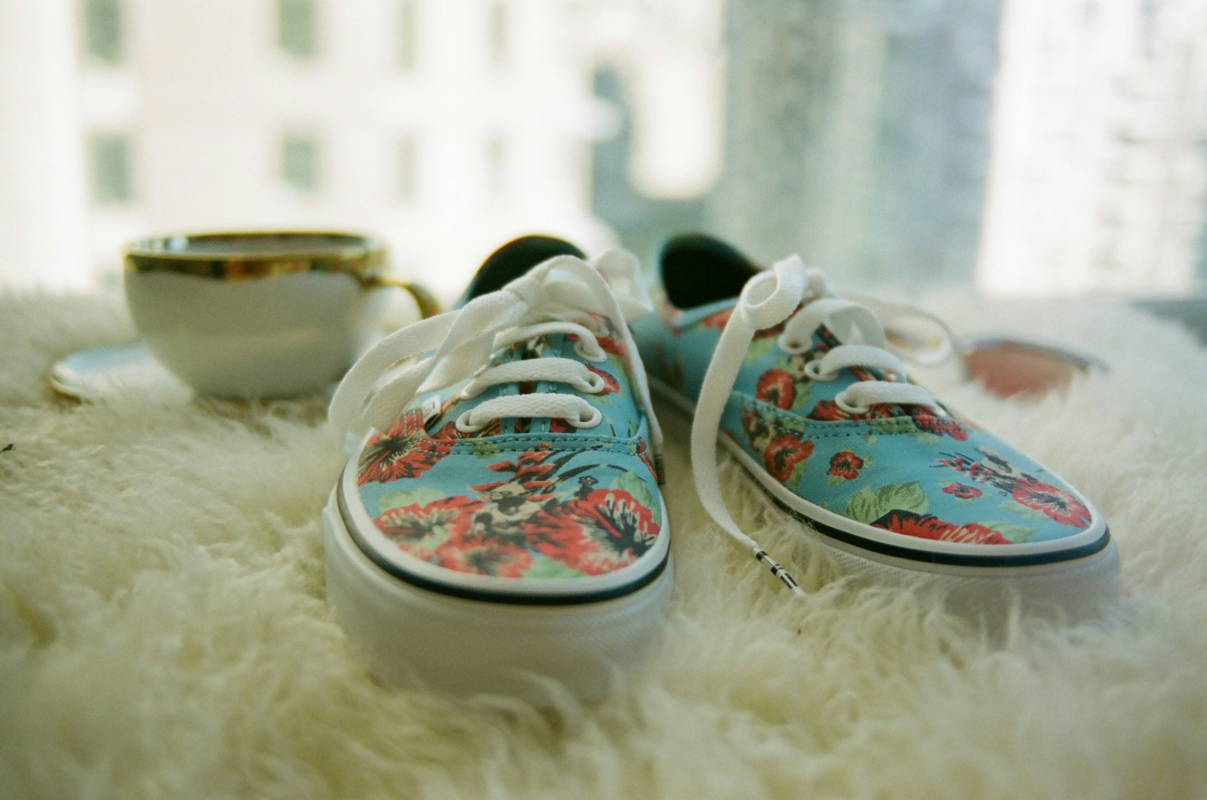 baskets imprimées fleurs