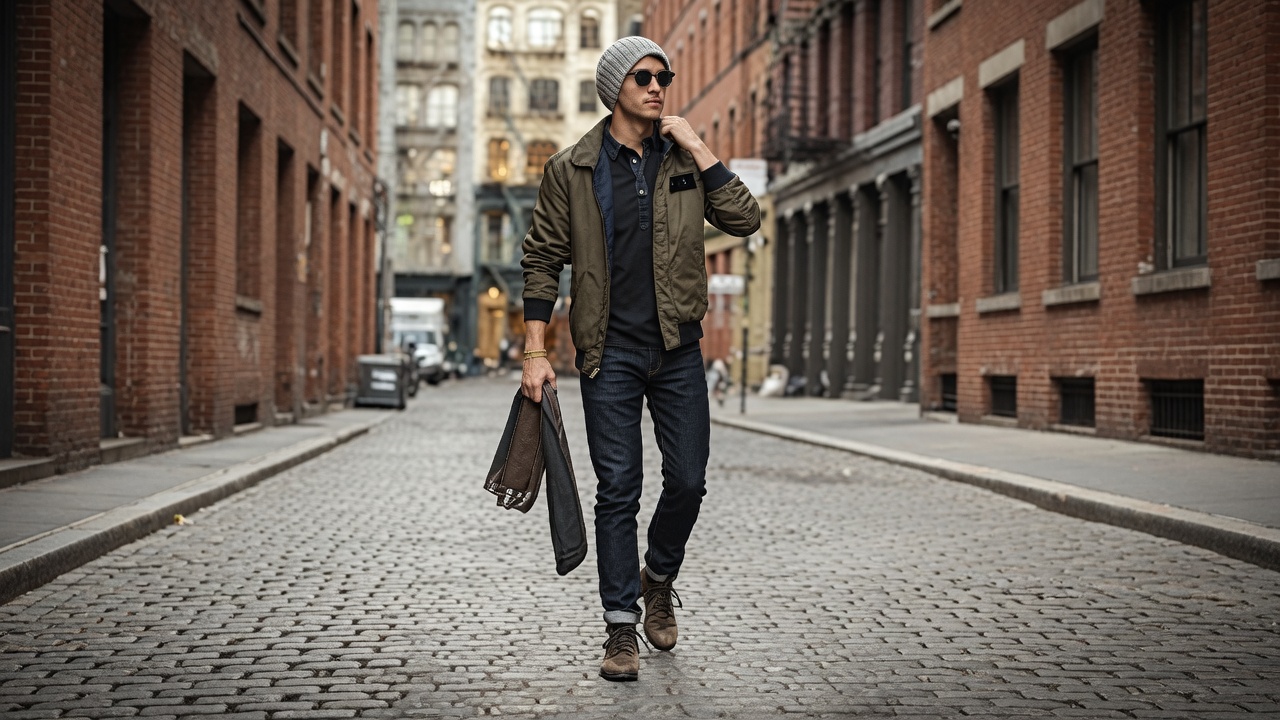 Bomber kaki homme